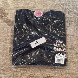 Anti Social Social Club Black Tee with Multicolor Logo